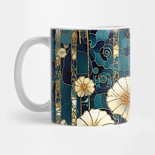 Gold Embossed Daisies Mug